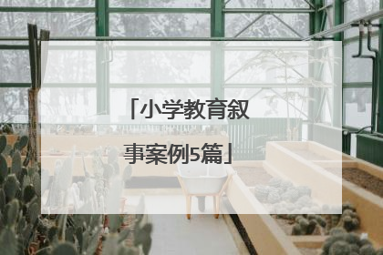 小学教育叙事案例5篇