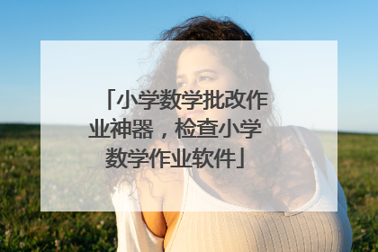 小学数学批改作业神器,检查小学数学作业软件