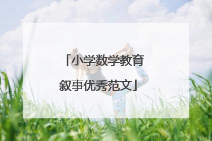 小学数学教育叙事优秀范文
