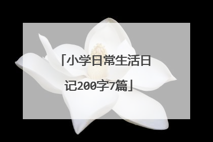 小学日常生活日记200字7篇