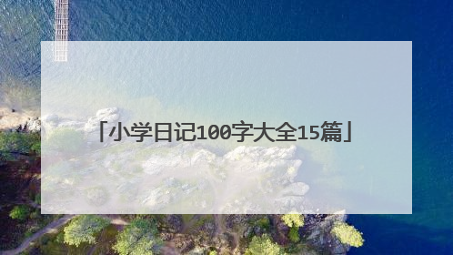 小学日记100字大全15篇