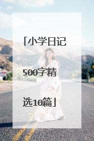 小学日记500字精选10篇