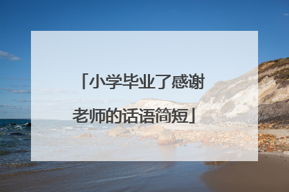 小学毕业了感谢老师的话语简短