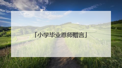 小学毕业恩师赠言