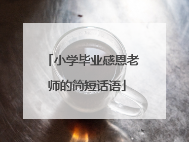 小学毕业感恩老师的简短话语