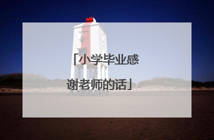小学毕业感谢老师的话