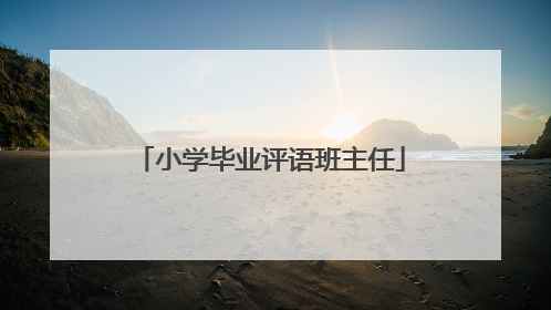 小学毕业评语班主任