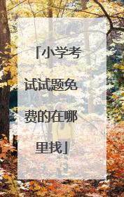 小学考试试题免费的在哪里找