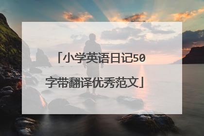 小学英语日记50字带翻译优秀范文