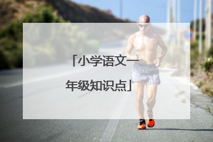 小学语文一年级知识点