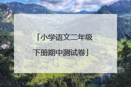小学语文二年级下册期中测试卷