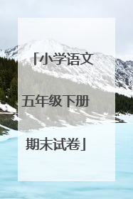 小学语文五年级下册期末试卷