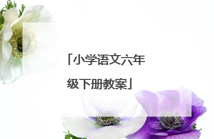 小学语文六年级下册教案