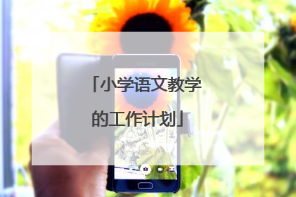 小学语文教学的工作计划