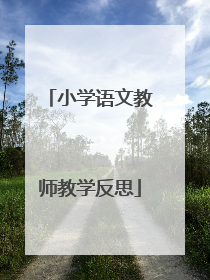 小学语文教师教学反思