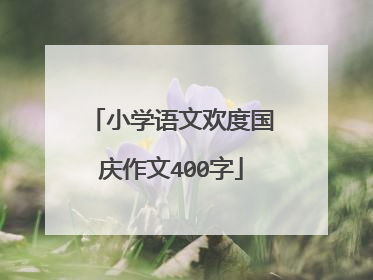 小学语文欢度国庆作文400字