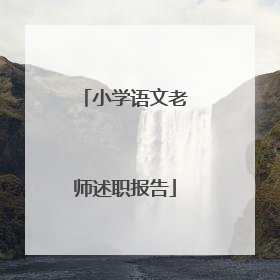 小学语文老师述职报告