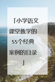 小学语文课堂教学的55个经典案例的目录