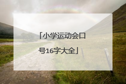小学运动会口号16字大全