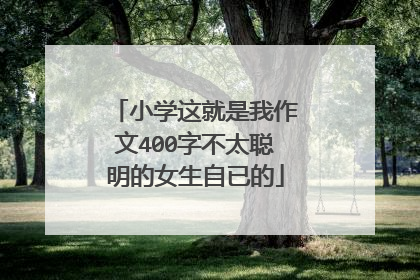 小学这就是我作文400字不太聪明的女生自已的
