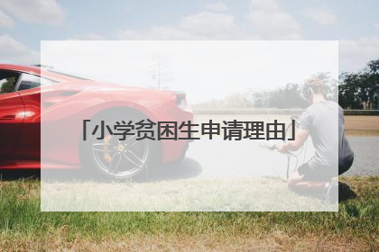 小学贫困生申请理由
