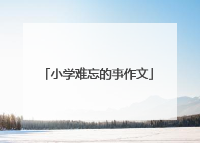 小学难忘的事作文