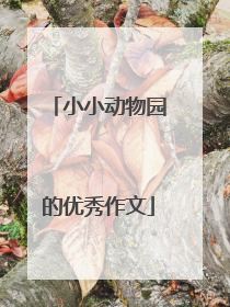 小小动物园的优秀作文