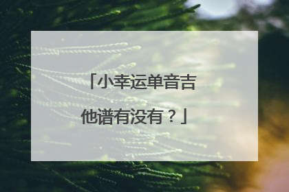 小幸运单音吉他谱有没有？