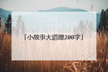 小故事大道理200字