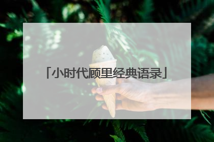 小时代顾里经典语录