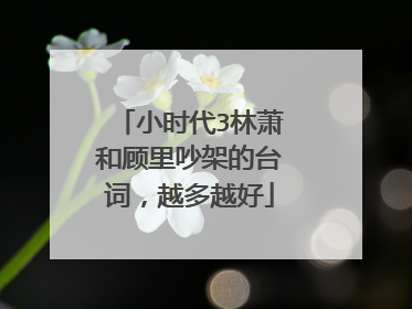 小时代3林萧和顾里吵架的台词，越多越好
