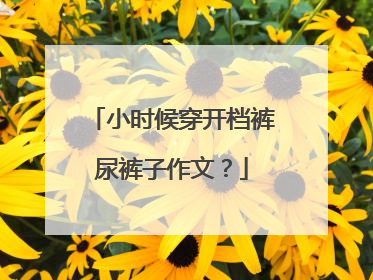 小时候穿开档裤尿裤子作文？