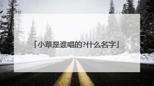 小草是谁唱的?什么名字