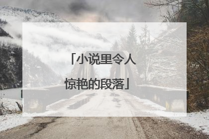 小说里令人惊艳的段落