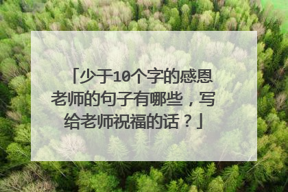 少于10个字的感恩老师的句子有哪些,写给老师祝福的话?
