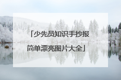 少先员知识手抄报简单漂亮图片大全