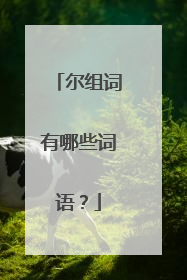 尔组词有哪些词语?