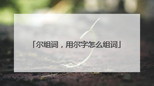 尔组词,用尔字怎么组词