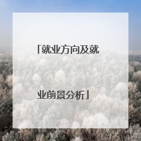 就业方向及就业前景分析
