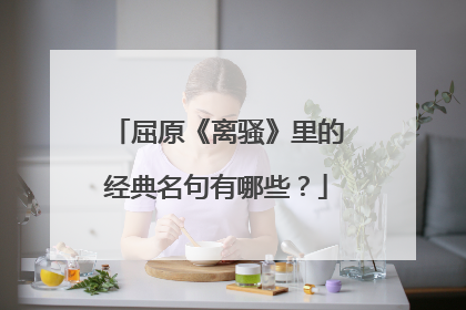 屈原《离骚》里的经典名句有哪些？