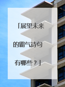 展望未来的霸气诗句有哪些?