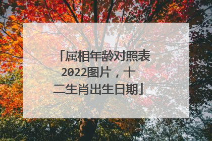 属相年龄对照表2022图片,十二生肖出生日期