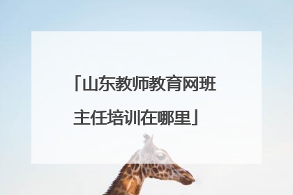 山东教师教育网班主任培训在哪里