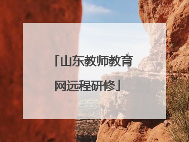 山东教师教育网远程研修