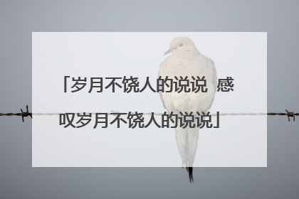 岁月不饶人的说说 感叹岁月不饶人的说说