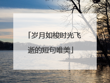 岁月如梭时光飞逝的短句唯美