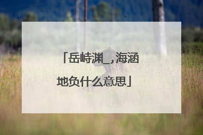 岳峙渊_,海涵地负什么意思