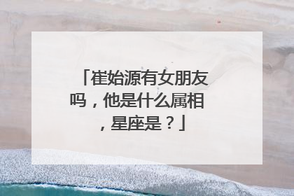 崔始源有女朋友吗，他是什么属相，星座是？