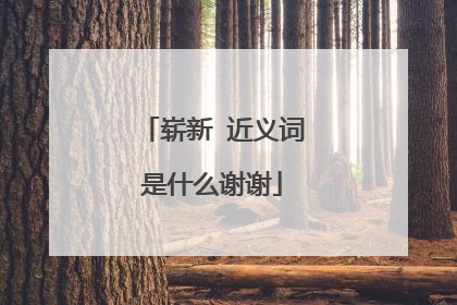 崭新 近义词是什么谢谢