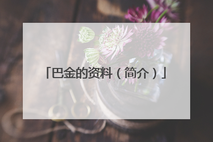 巴金的资料（简介）